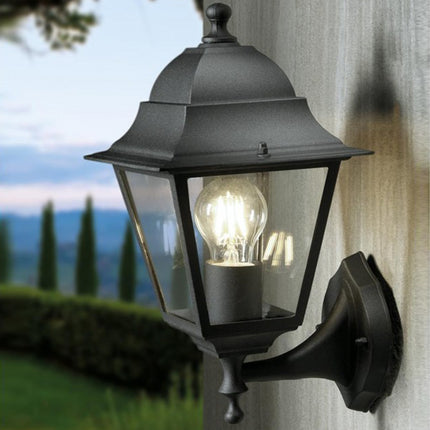 Lanterna Applique Retrò In Alto Lampada Vintage Da Parete Piccola 60W Bianca E27