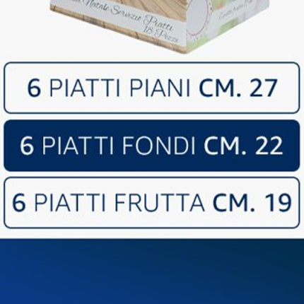 Servizio Piatti Natalizio 18 Pezzi Borella Casalinghi Charme Natale in Ceramica con Ghirlanda Verde per 6 Persone Borella Casalinghi srl