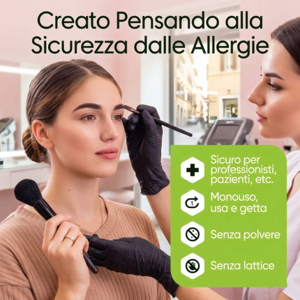 Guanti in Nitrile Neri Premium Senza Polvere - Monouso, Latex Free (100/300/600pz) D&D Casalinghi