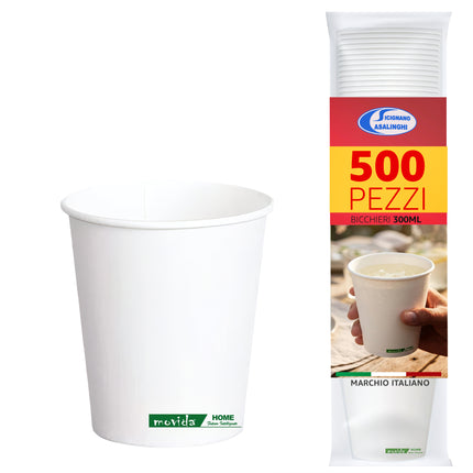 Bicchieri di Carta Monouso Termici per Bevande Calde e Fredde 300 ml 500 pz I CasaAmici