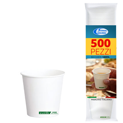 Bicchieri di Carta Monouso Termici per Bevande Calde e Fredde 180 ml 500 pz I CasaAmici
