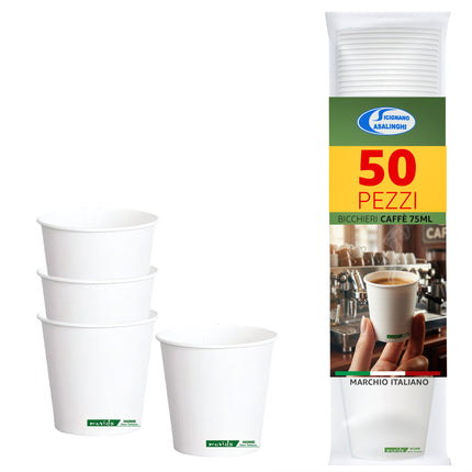 Bicchieri di Carta Monouso Termici per Bevande Calde e Fredde 75 ml 50 pz I CasaAmici