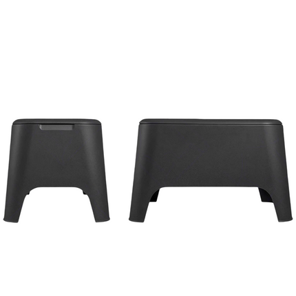 Set Petra 2 Poltrone con Braccioli 1 Tavolino Contenitore - Impermeabile, Compatto, Facile da Pulire, Arredo Esterno Giardino Terrazzo, Made in Italy Plastmeccanica