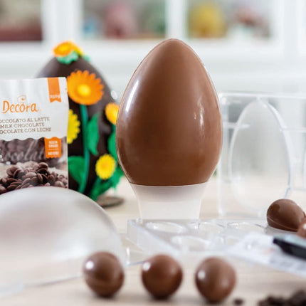 Decora Base Uovo Svasata Set 5 Pz. Cm.12,8X10,4H X Uovo Gr.500 Pasqua Cioccolato