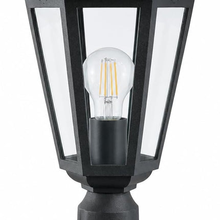 Testa-palo Grande, Alluminio Pressofuso, Vetro Trasparente, E27, IP43, Ø60 mm Sovil