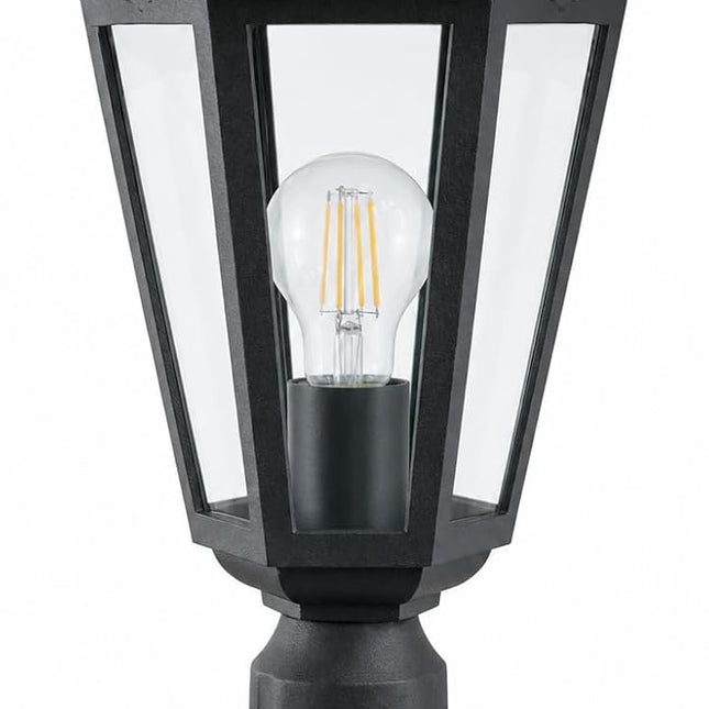 Testa-palo Grande, Alluminio Pressofuso, Vetro Trasparente, E27, IP43, Ø60 mm Sovil