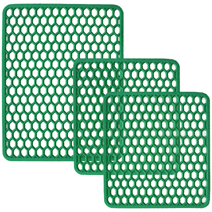 Set Tappetini Per Lavello In Gomma Acqua Marina 1 Scolapiatti  2 Fondo Lavello Antimuffa Resistente Made In Italy