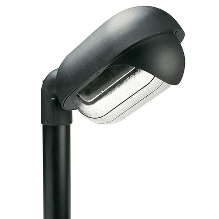 Faretto Lampioncino Ovale Faro Luce Led Con Testa Palo Ø 60 Mm E27 Nero 60W