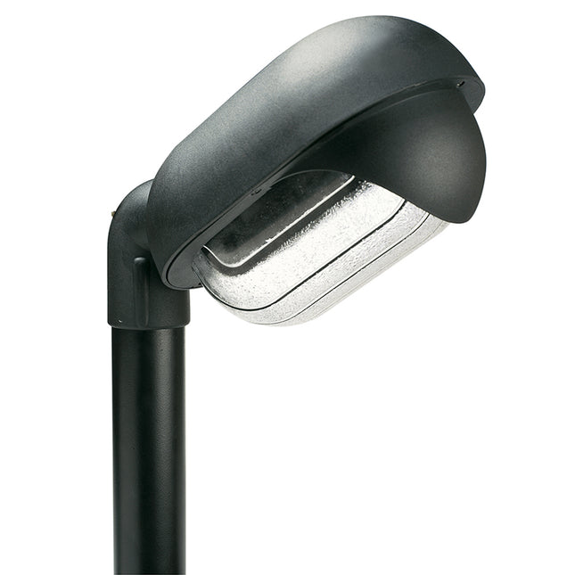 Faretto Lampioncino Ovale Faro Luce Led Con Testa Palo Ø 60 Mm E27 Nero 60W
