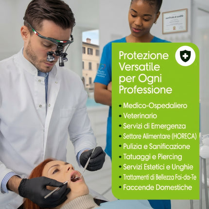 Guanti in Nitrile Neri Premium Senza Polvere - Monouso, Latex Free (100/300/600pz) D&D Casalinghi