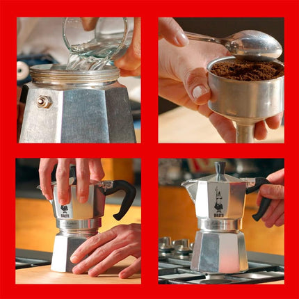 Bialetti Moka Express - Caffettiera Originale In Alluminio, Made In Italy Dal 1933 | Espresso Tradizionale | Da 1/2 Tazza A 12 Tazze