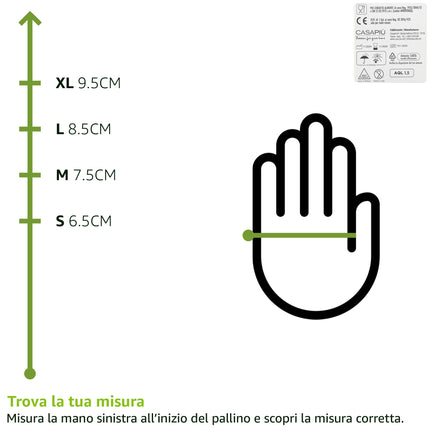 IRGE Guanti in Nitrile Neri Monouso (100-600pz) | Senza Polvere, Latex Free, Multiuso Irge