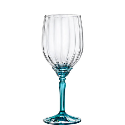Bormioli Rocco Calice Florian White Wine: Set 6 Pezzi Cl 38 Lucent Blue