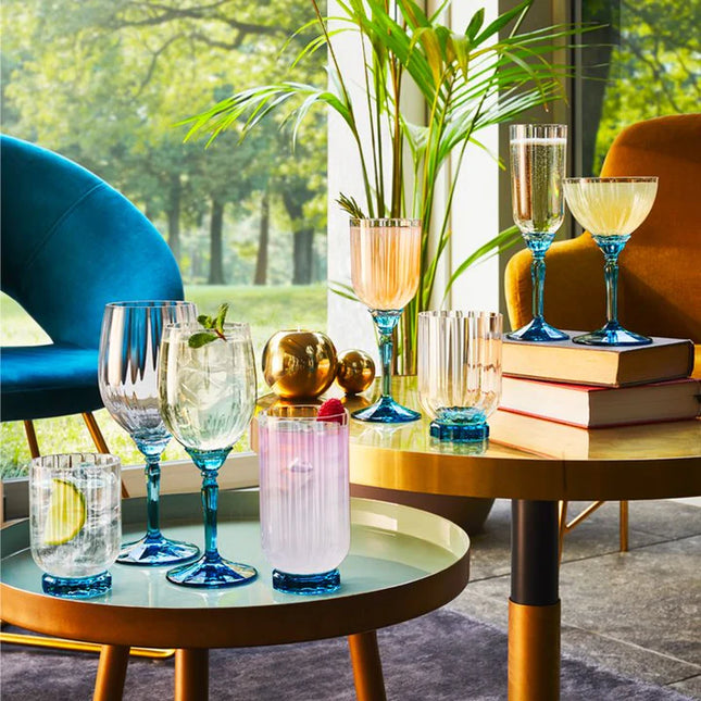 Bormioli Rocco Calice Florian White Wine: Set 6 Pezzi Cl 38 Lucent Blue