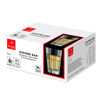 Bormioli Rocco Bicchiere Oxford Bar Shot: Set 6 Pezzi Cl 3,8