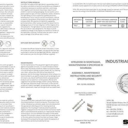 Applique Tonda Industriale IP54 – Bianca, Vetro Scanalato e Base in Alluminio per Esterni! Sovil