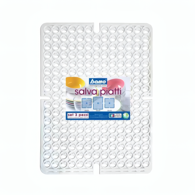 Bama Tappeto Lavello Set 3 Pezzi: Essenziale Per La Tua Cucina Bianco Bama