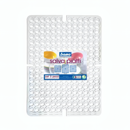 Bama Tappeto Lavello Set 3 Pezzi: Essenziale Per La Tua Cucina Bianco Bama