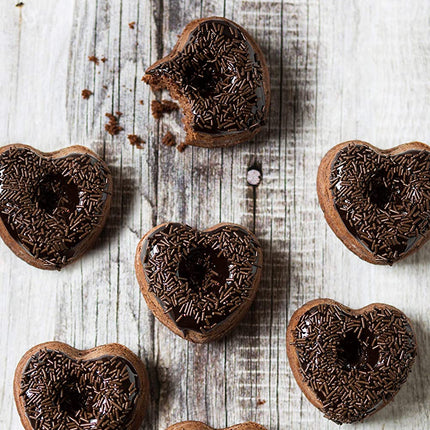 Stampo Ciambelle A Forma Di Cuore Formina 6 Posti Da 7,5X7,5X2,3H Cm Dolcetti Romantici San Valentino Tortine Cuoricino