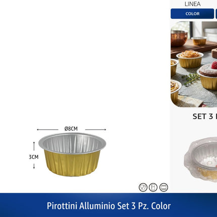 Sicignano Vaschette Alluminio Alimentare Cottura Forno Monouso Pirottini Alluminio Colorati Aaron