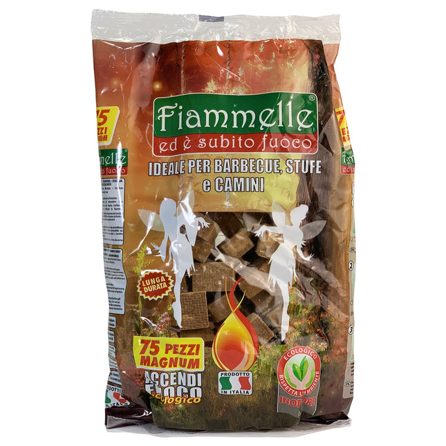 Accendifuoco Ecologico Tavolette 75 Pezzi - Scorta Pratica per Brace Aaron