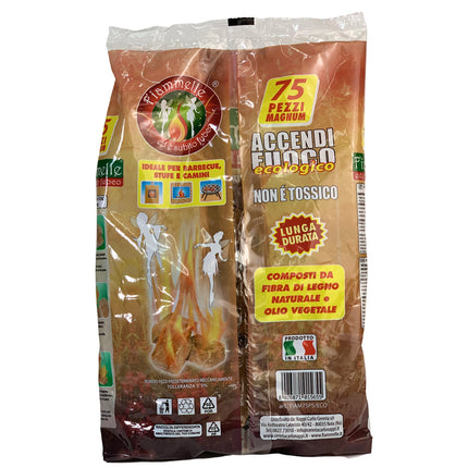 Accendifuoco Ecologico Tavolette 75 Pezzi - Scorta Pratica per Brace Aaron