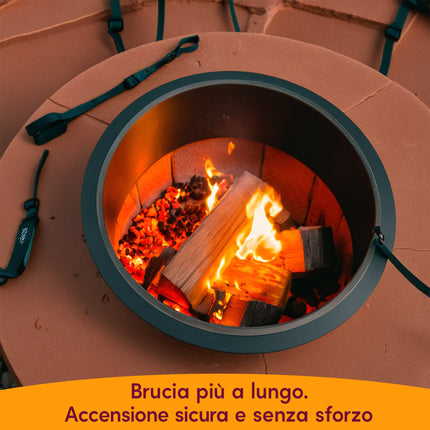 Accendifuoco Ecologico Tavolette 75 Pezzi - Scorta Pratica per Brace Aaron
