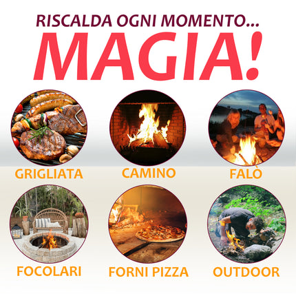 Accendifuoco Ecologico Tavolette 75 Pezzi - Scorta Pratica per Brace Aaron