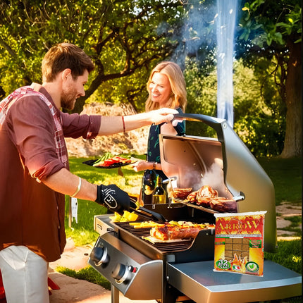 Accendifuoco Ecologico Tavolette 32 Pezzi - Accensione Rapida per Barbecue Aaron