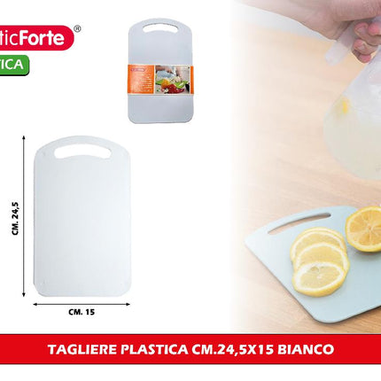 Plastic Forte - Tagliere In Plastica, Misura Media, Taglia Grande, Bianco, 24,5 X 16 Albero Forte Composite