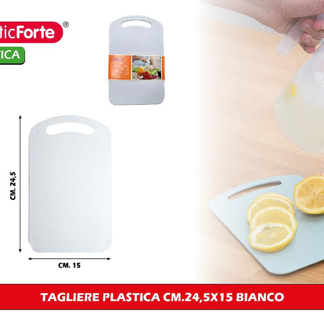 Plastic Forte - Tagliere In Plastica, Misura Media, Taglia Grande, Bianco, 24,5 X 16 Albero Forte Composite