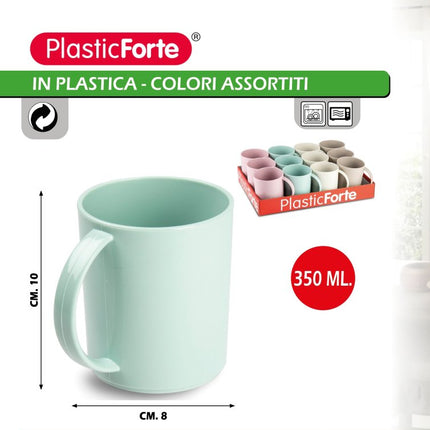 Tazza Mug in Plastica Resistente PlasticForte Linea Candy – 350ml Albero Forte Composite