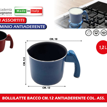 Accademia Mugnano Bollilatte Bacco Antiaderente In Diverse Dimensioni Per Uso Quotidiano E Praticità