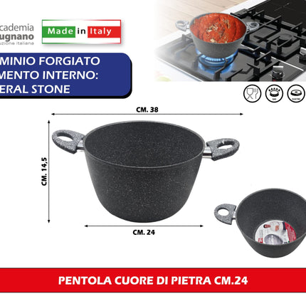 Accademia Mugnano Pentola Cuore Di Pietra In Pietra Lavica Per Cucina Di Alta Qualità E Prestazioni Superiori Accademia Mugnano