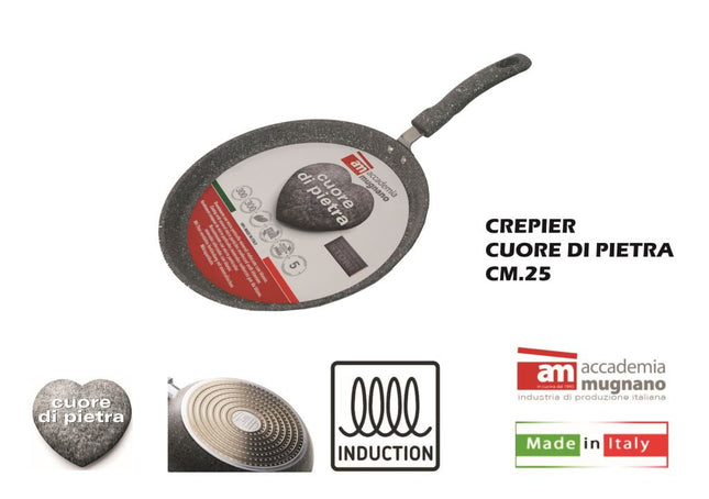 Accademia Mugnano Crepier Cuore Di Pietra Cm.25 X Induzione Accademia Mugnano