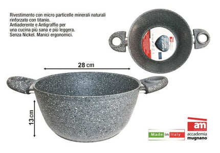 Accademia Mugnano Casseruola Cuore Di Pietra Con 2 Manici In Vari Dimensioni Accademia Mugnano