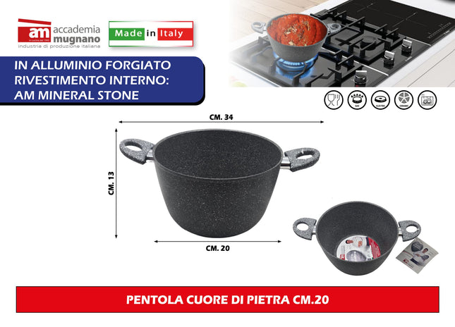Accademia Mugnano Pentola Cuore Di Pietra In Pietra Lavica Per Cucina Di Alta Qualità E Prestazioni Superiori Accademia Mugnano