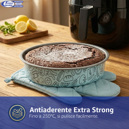 Accademia Mugnano Tortiera Conica Antiaderente Per Friggitrice Ad Aria Airfry, Altezza 5H, Varie Dimensioni - Colori Assortiti Accademia Mugnano