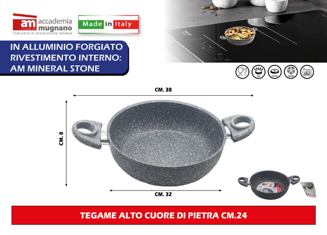 Accademia Mugnano Tegame Alto Cuore Di Pietra Per Una Cottura Uniforme E Duratura In Cucina Accademia Mugnano