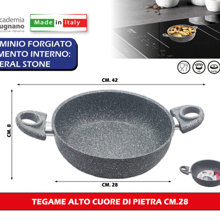 Accademia Mugnano Tegame Alto Cuore Di Pietra Per Una Cottura Uniforme E Duratura In Cucina Accademia Mugnano