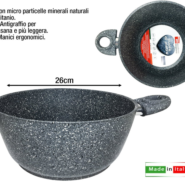 Casseruola Cuore Di Pietra Cm.26 2 Manici-8010111032878
