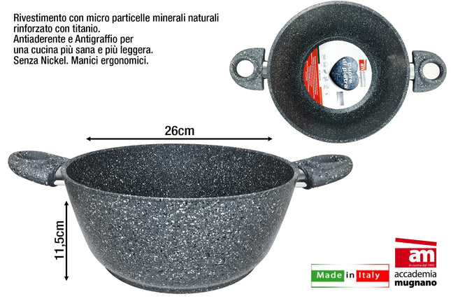 Accademia Mugnano Casseruola Cuore Di Pietra Con 2 Manici In Vari Dimensioni Accademia Mugnano