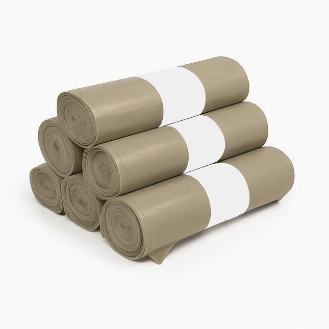 Sacchetti Immondizia Resistenti T.500 Ambra e Neri | Varie Misure 55x65, 70x110, 90x120 cm | Confezioni da 7, 10 o 15 Pezzi Ambra 6 Confezioni D&D Casalinghi