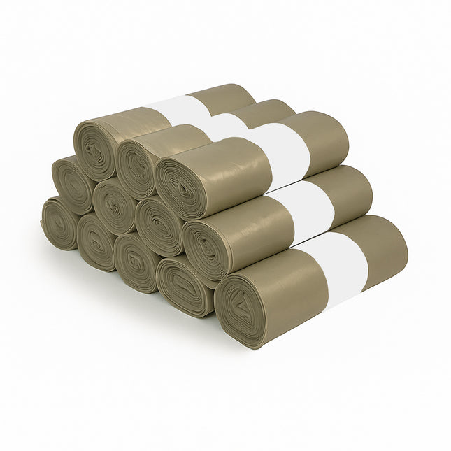Sacchetti Immondizia Resistenti T.500 Ambra e Neri | Varie Misure 55x65, 70x110, 90x120 cm | Confezioni da 7, 10 o 15 Pezzi Ambra 12 Confezioni D&D Casalinghi