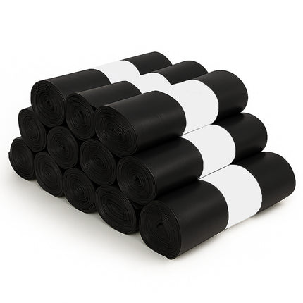Sacchetti Immondizia Resistenti T.500 Ambra e Neri | Varie Misure 55x65, 70x110, 90x120 cm | Confezioni da 7, 10 o 15 Pezzi Nero 12 Confezioni D&D Casalinghi