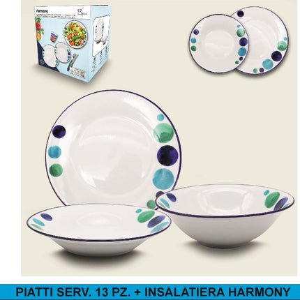 Arca PIATTI SERV. 13 PZ. + INSALATIERA HARMONY Arca