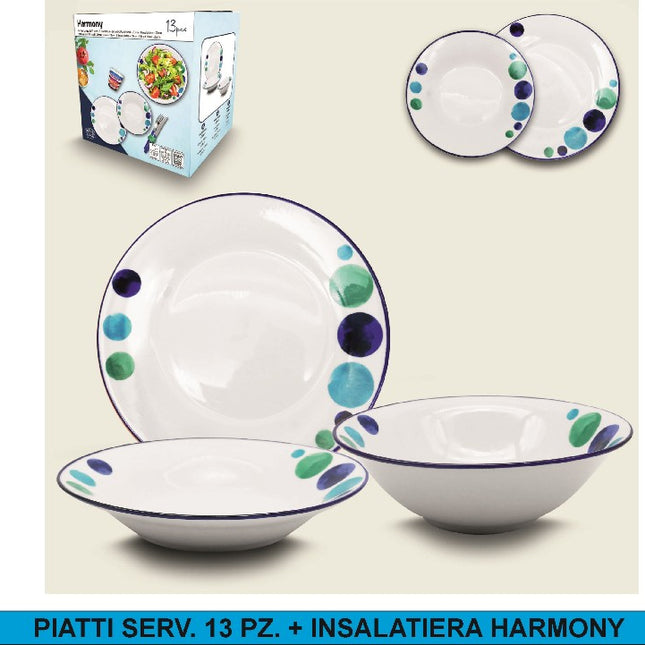 Arca PIATTI SERV. 13 PZ. + INSALATIERA HARMONY Arca