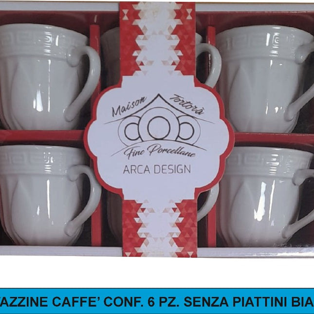 Tazzine Caffe' Conf. 6 Pz. S/Piatt. Arca