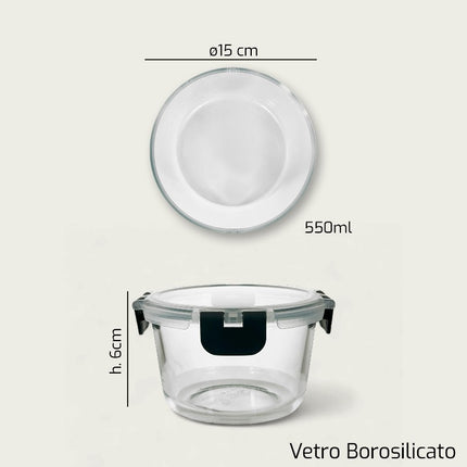 Frigo Box Vetro Tondo Cm.15X6H Arca