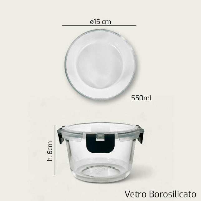Frigo Box Vetro Tondo Cm.15X6H Arca
